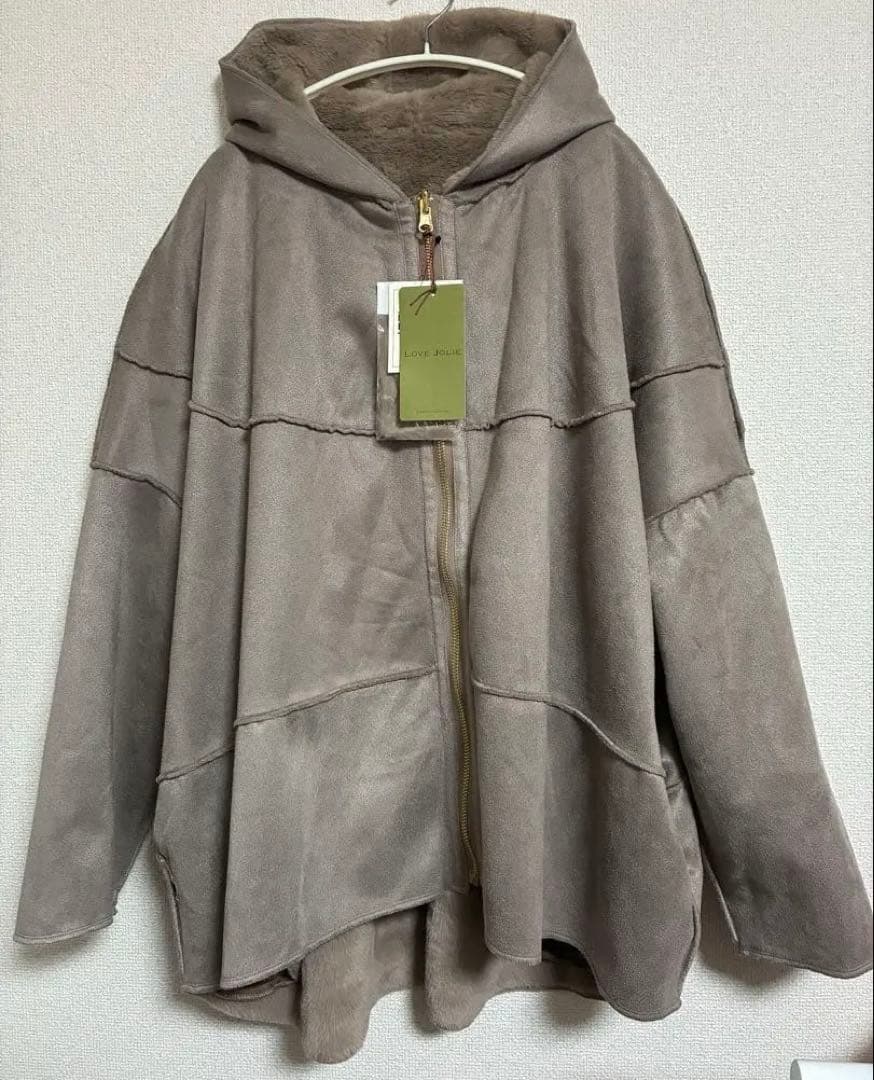 新品タグ付きファー×ムートン　リバーシブルジャケット 2wayコート　オンワード