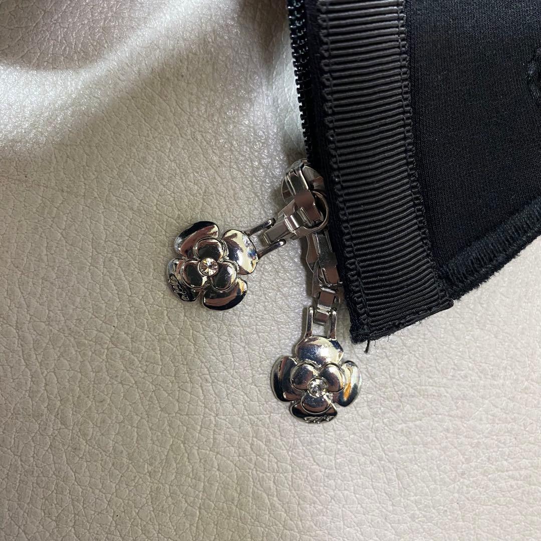 M'SGRACY ハート刺繍 ボンディングジップアップパーカー