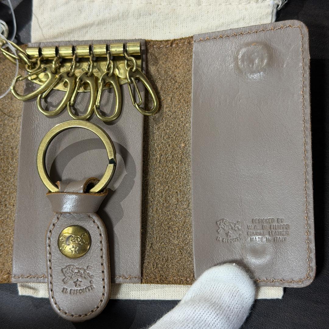 【新品未使用】イルビゾンテ 6連 キーケース グレー