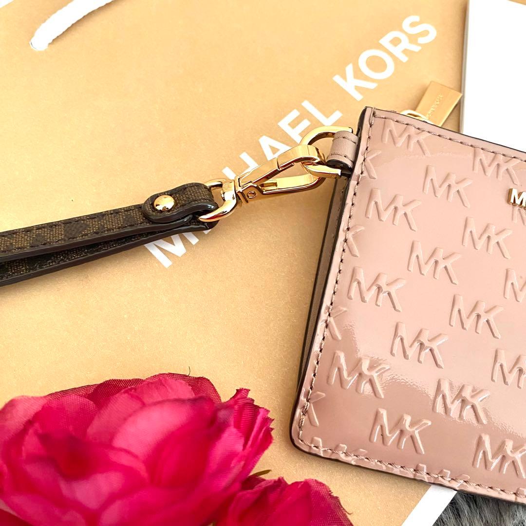 新品　正規品☆MICHAEL KORS ピンク エナメル レザー ケース