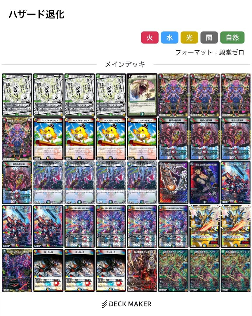 ハザード退化 デッキ