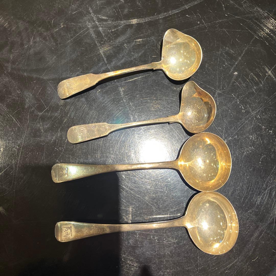 アンティーク　スターリングシルバー銀925 レードル　お玉　スプーン