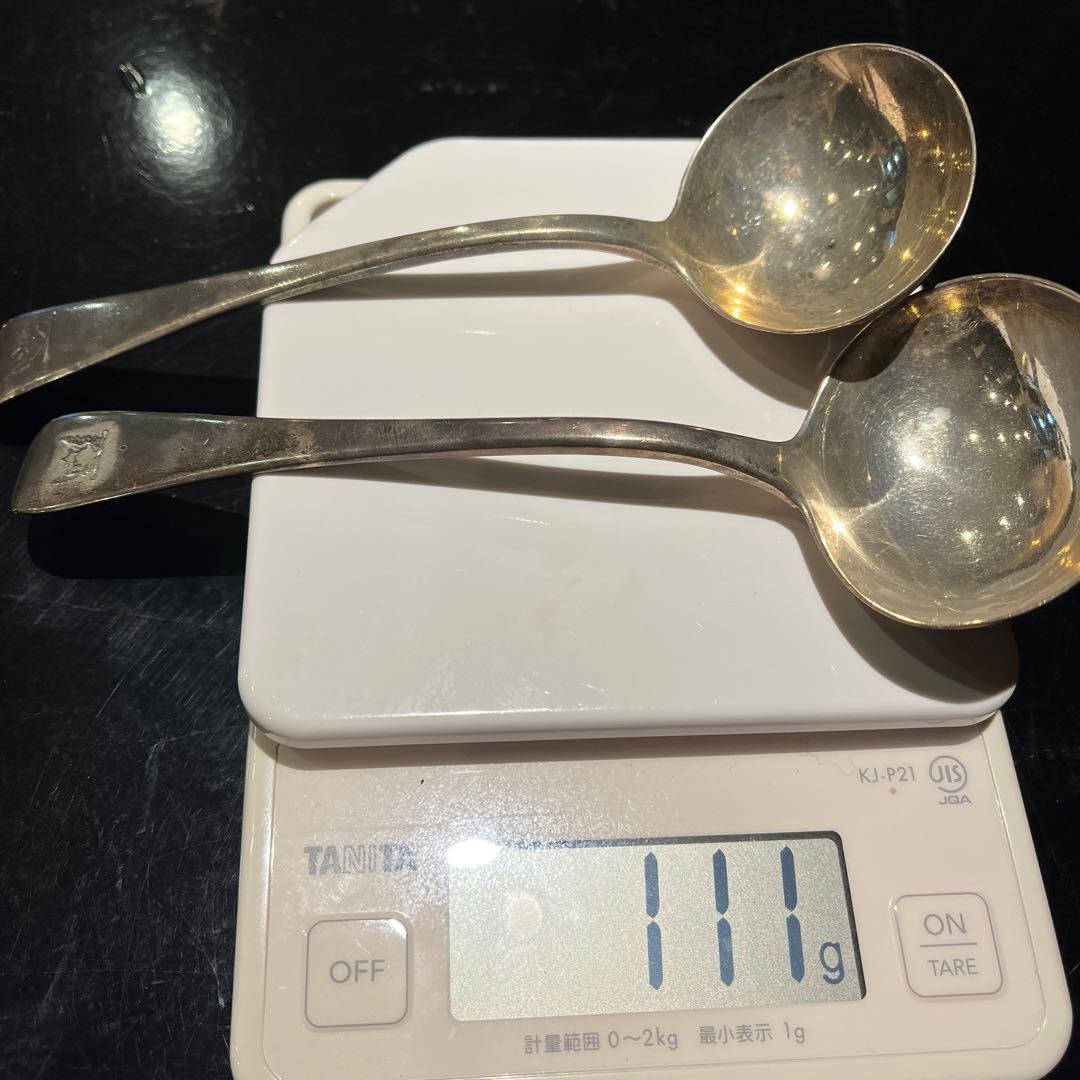 アンティーク　スターリングシルバー銀925 レードル　お玉　スプーン