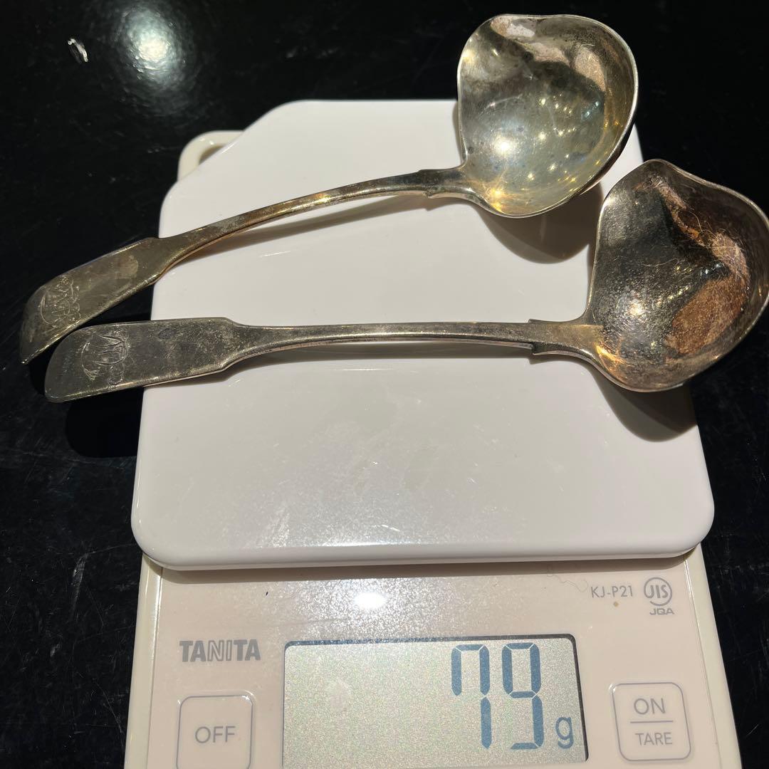 アンティーク　スターリングシルバー銀925 レードル　お玉　スプーン