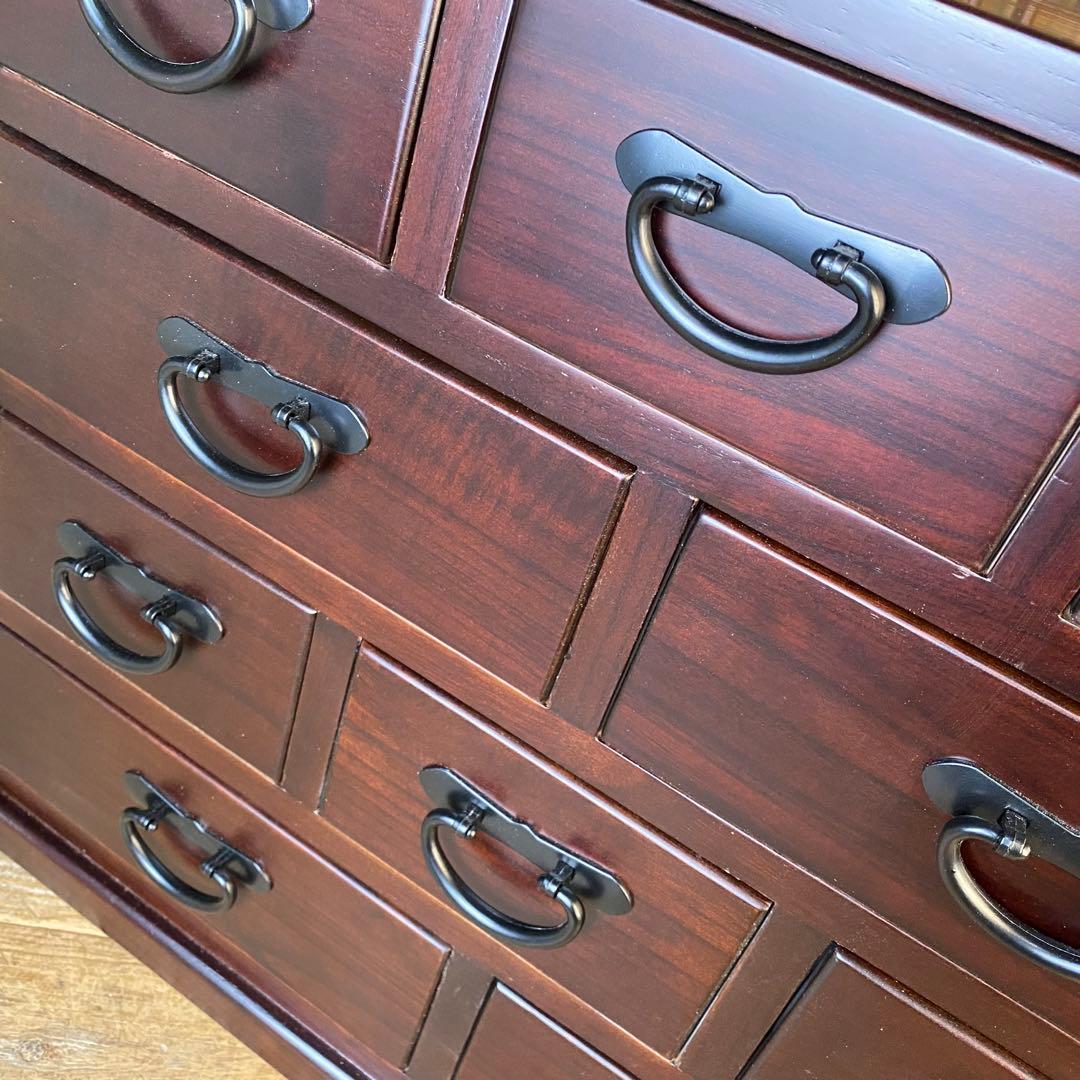 大幅値下げセール中！民芸家具桐材多引き出しチェストタンスB60㎝×53㎝木製収納