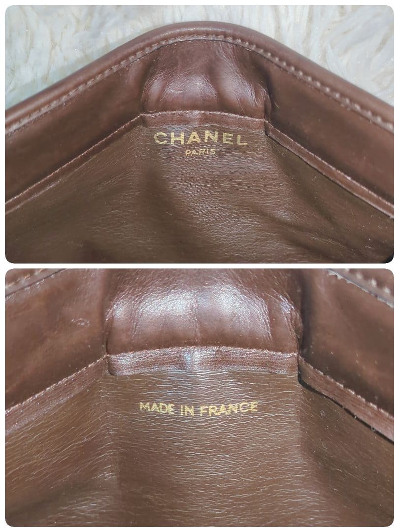 【美品】シャネル☆CHANEL クラッチバッグ ココマーク コットン ブラウン