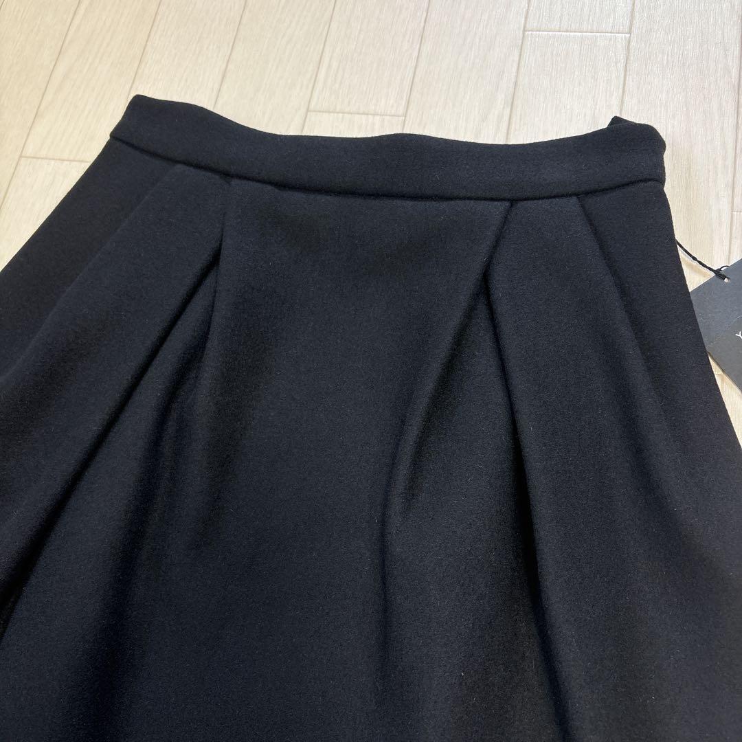 タグ付き ヨーコチャン ウール アンゴラ イレギュラーヘムミニスカート 40