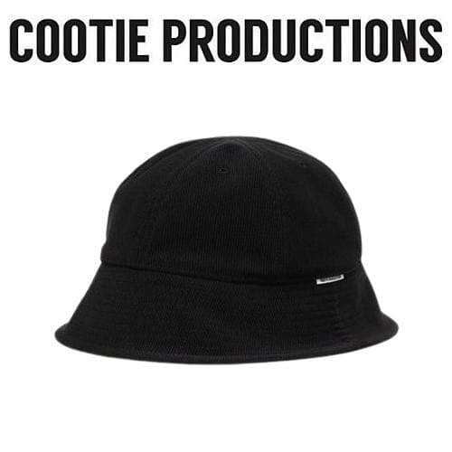 極美品 COOTIE ポリエステル コーデュロイ ボールハット ブラックL 帽子
