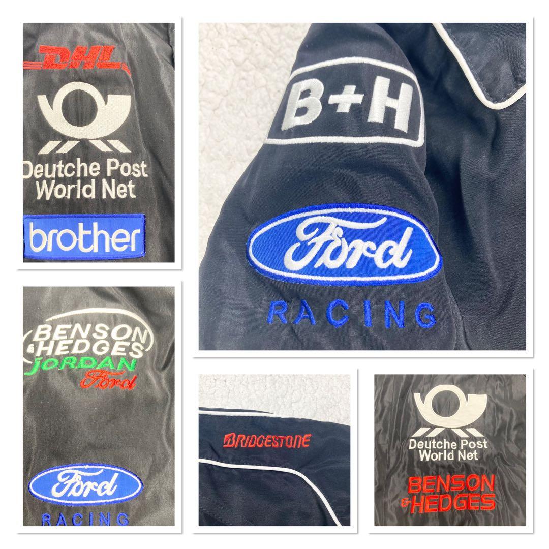 【希少】Ford RACING 企業ロゴ 刺繍 レーシングジャケット XL