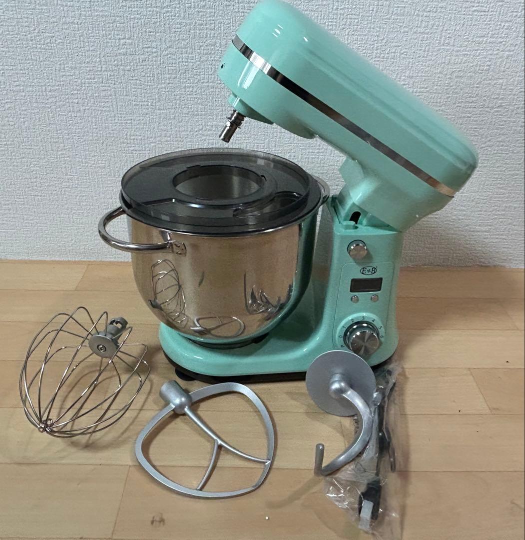 【新商品】スタンドミキサー 6L大容量 三種類アタッチメント付き 六段階速度調節