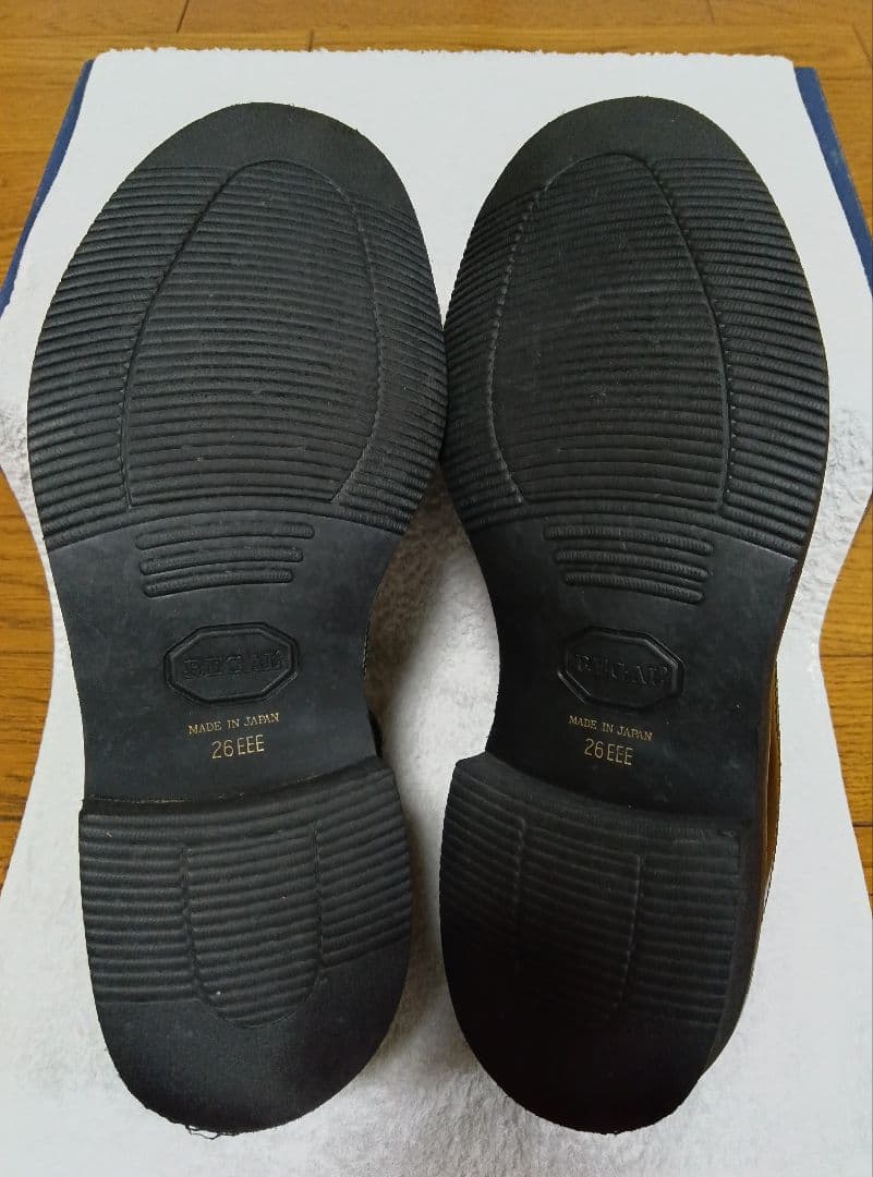 REGAL 26 3E ウィングチップ 黒 幅広 JN03 おかめ飾り リーガル