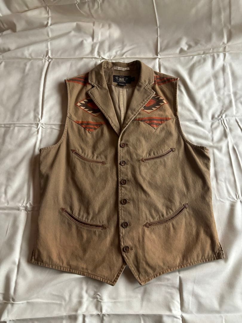 RRL ハンドペイントネイティブ柄ベスト