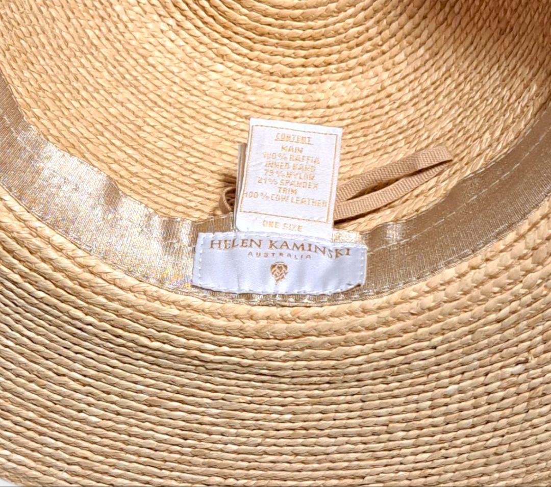 美品　HELEN KAMINSKI ヘレンカミンスキー　ラフィアハット　HINA