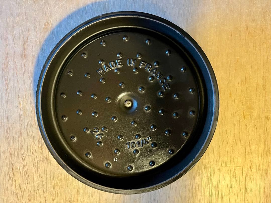 STAUB//ステンレススチール蒸し器付き両手鍋//26cm//ブルー