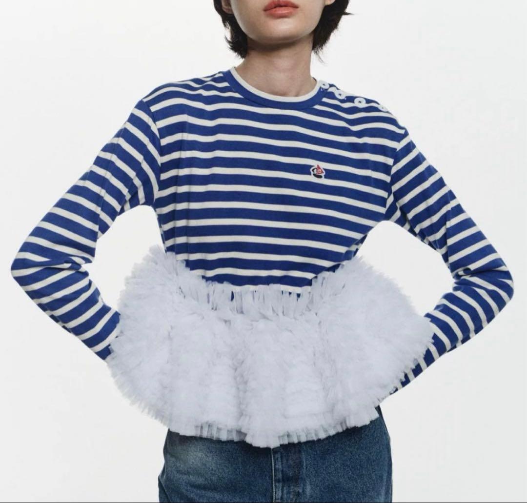 【新品未使用】Bibiy. FRANCINE TULLE TOP BLUE