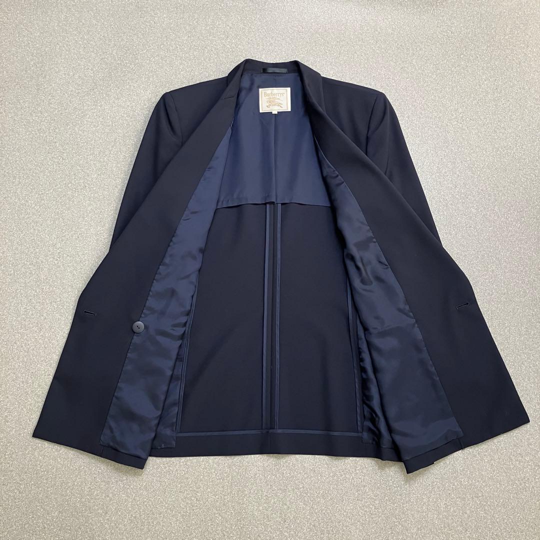 【金ボタン✨紺ブレ】Burberryダブル テーラードジャケット L 6ボタン