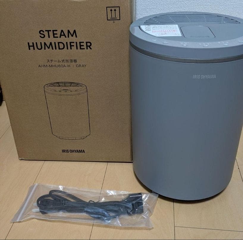 【2週間使用】アイリスオーヤマ スチーム式加湿器 AHM-MHU60A-H