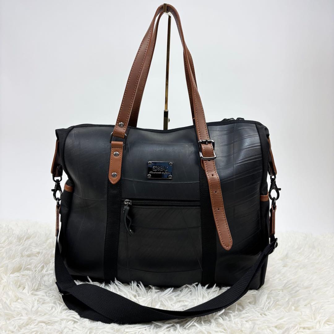 『未使用級！』SEAL シール 2way ボストンバッグ ショルダー ブラック