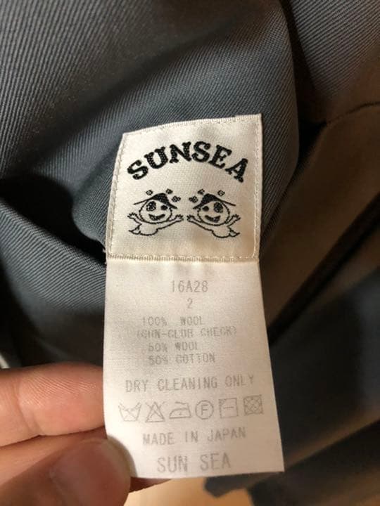 サンシー　リバーシブルブルゾン　ノーカラー　ガンクラブチェック　オスモウール