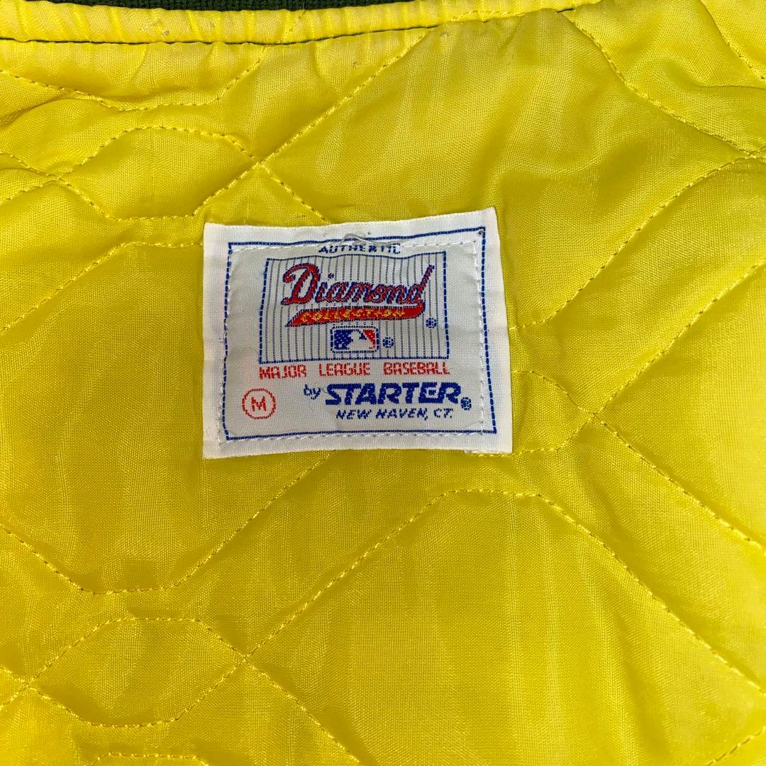90sヴィンテージUSA製 スターター MLBスタジャン 緑 M 短丈ブルゾン