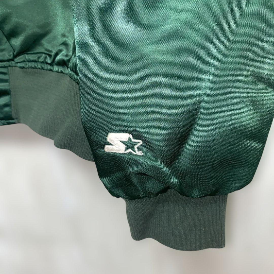 90sヴィンテージUSA製 スターター MLBスタジャン 緑 M 短丈ブルゾン