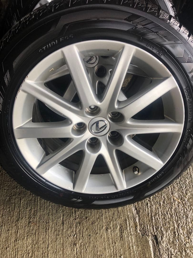 レクサスGS 純正アルミ　スタッドレスセット　直取引希望　着払　岐阜発