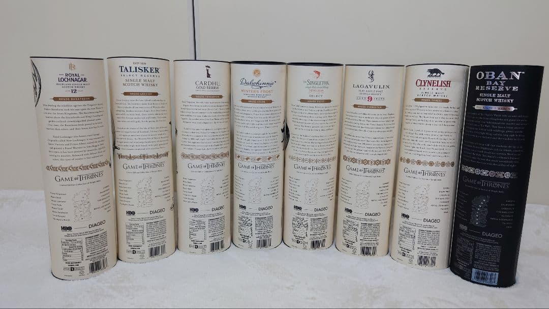 ゲーム・オブ・スローンズ シングル・モルト・コレクション　全８本セット