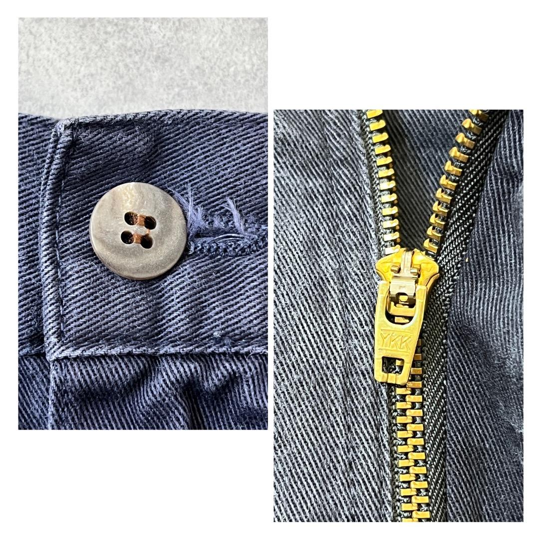 ポロバイ ラルフローレン W36 チノパン 90s USA製 紺 19004