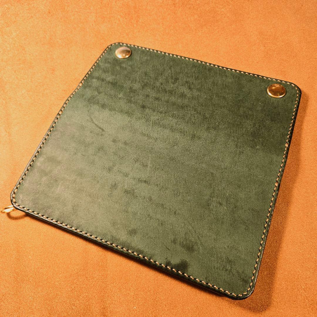 259ロング　トラッカーウォレット イタリアンレザーTEXAS【グリーン】