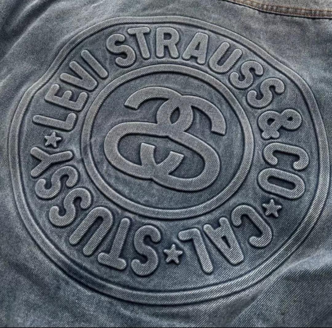 ジャケット・アウター STUSSY x Levi's EMBOSSED TRUCKER JACKET