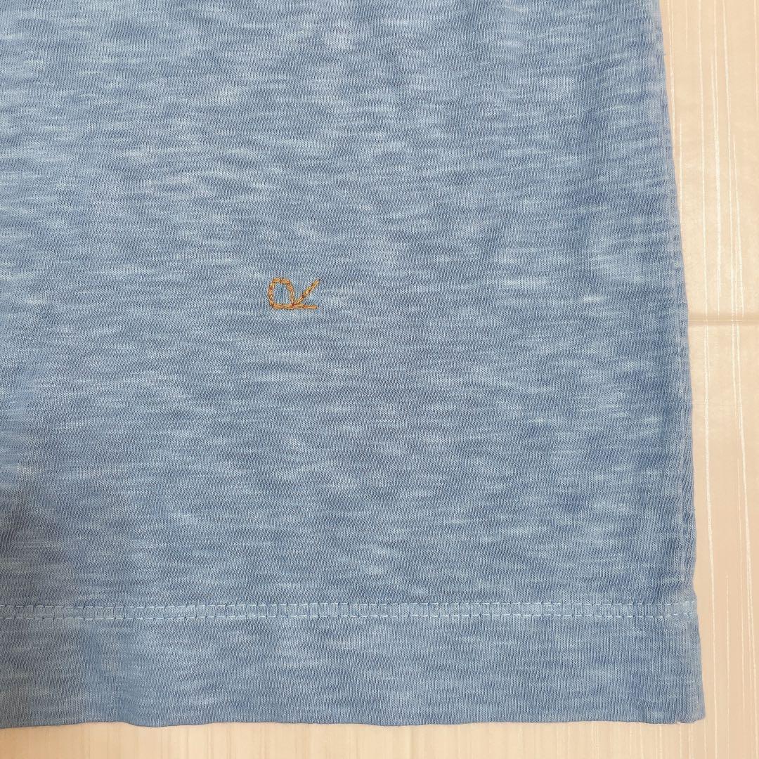 未使用タグ付き✨45R 25SS 天竺の四角ヘンリーネックTシャツ 草木染め