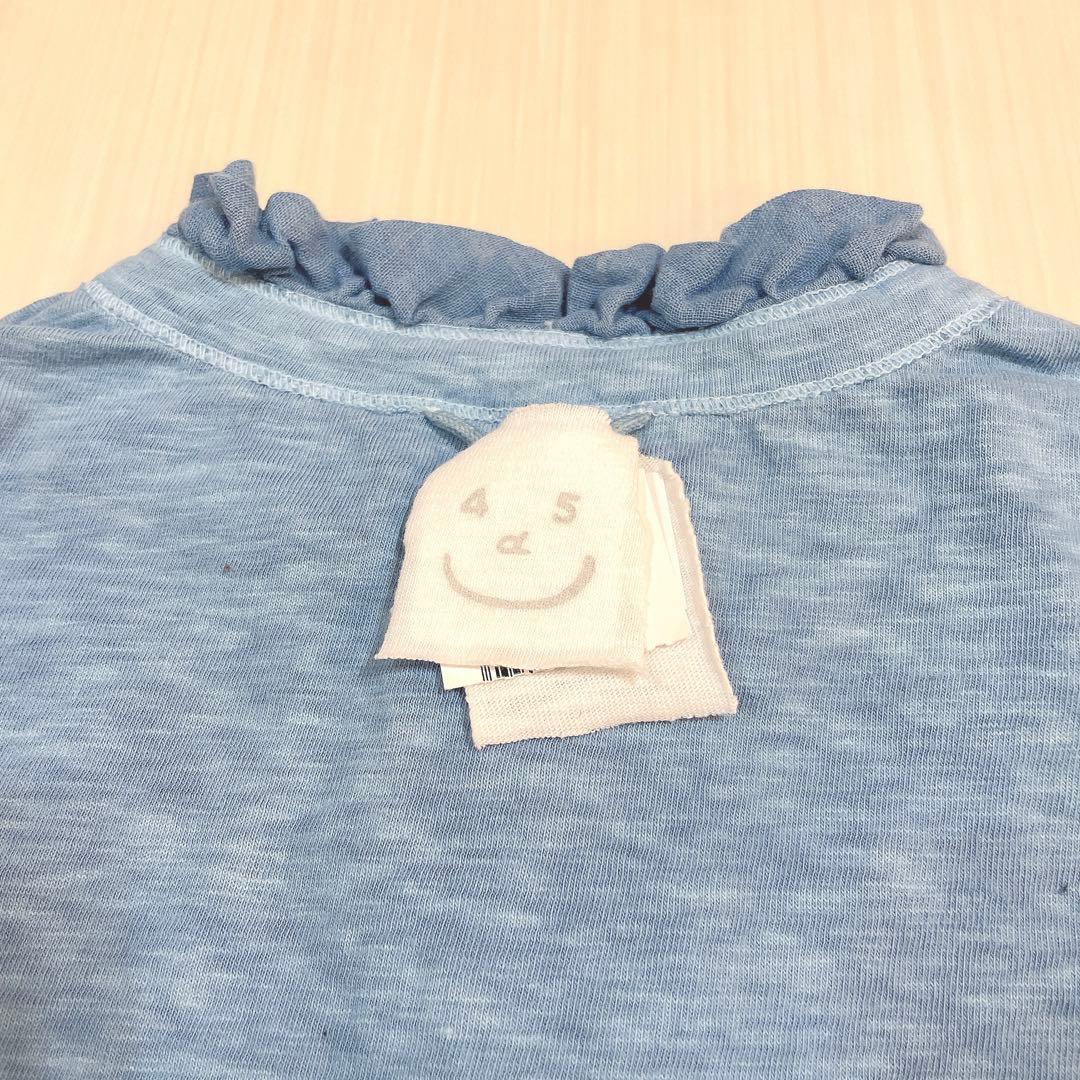 未使用タグ付き✨45R 25SS 天竺の四角ヘンリーネックTシャツ 草木染め