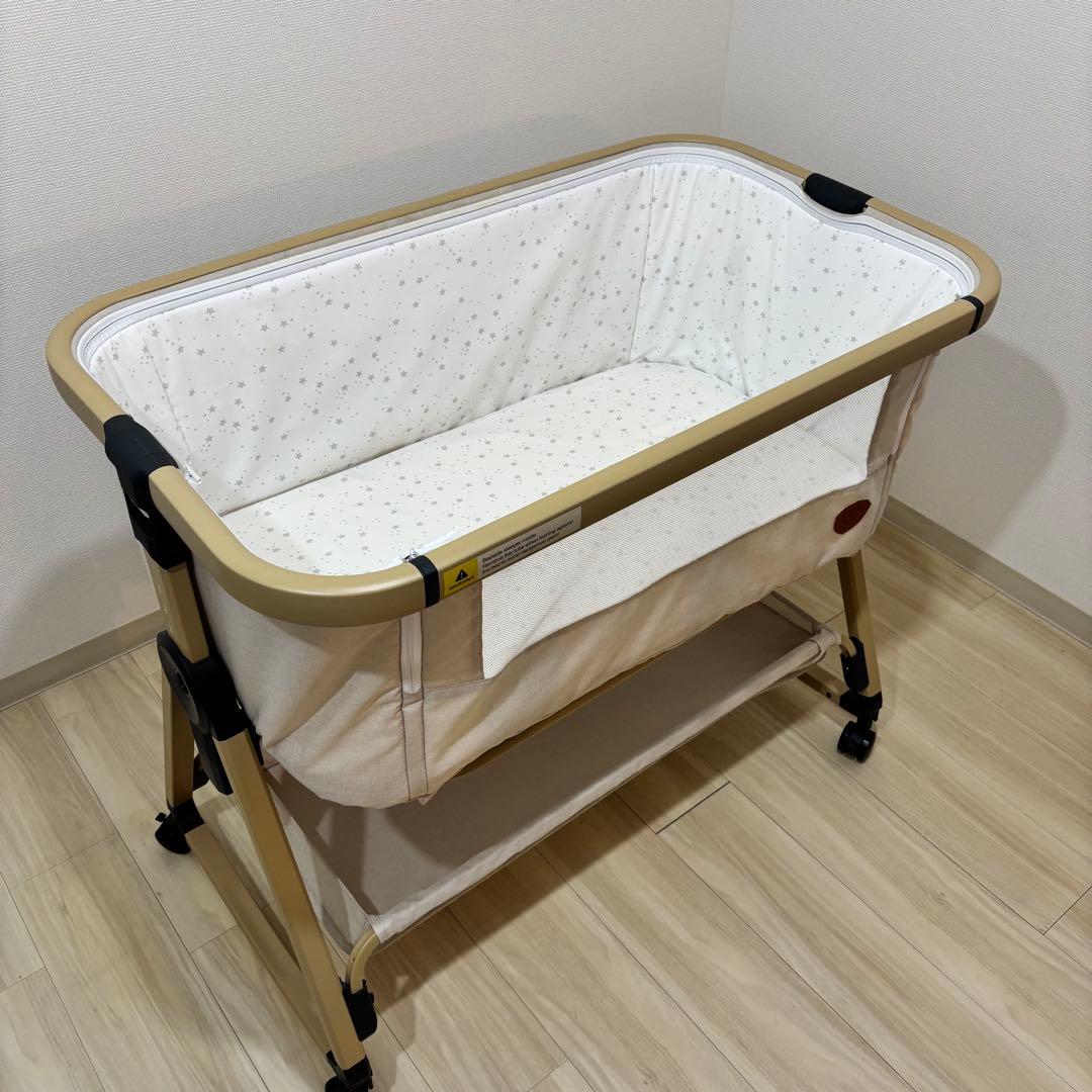 折りたたみ HZDMJ ベビーベッド ゆりかご 添い寝 プレイヤード