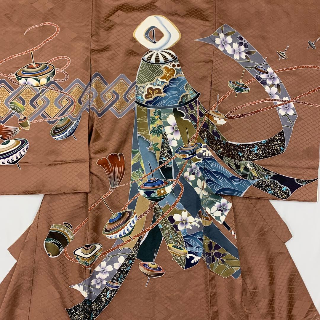 Ryu 紋込み新品手縫最高級正絹産着京友禅手描き美術、特撰仕様、祝纏駒熨斗