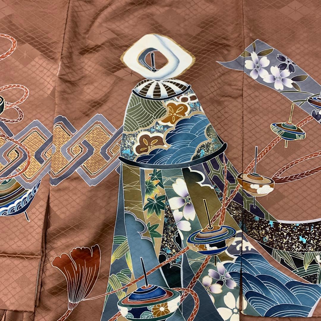 Ryu 紋込み新品手縫最高級正絹産着京友禅手描き美術、特撰仕様、祝纏駒熨斗