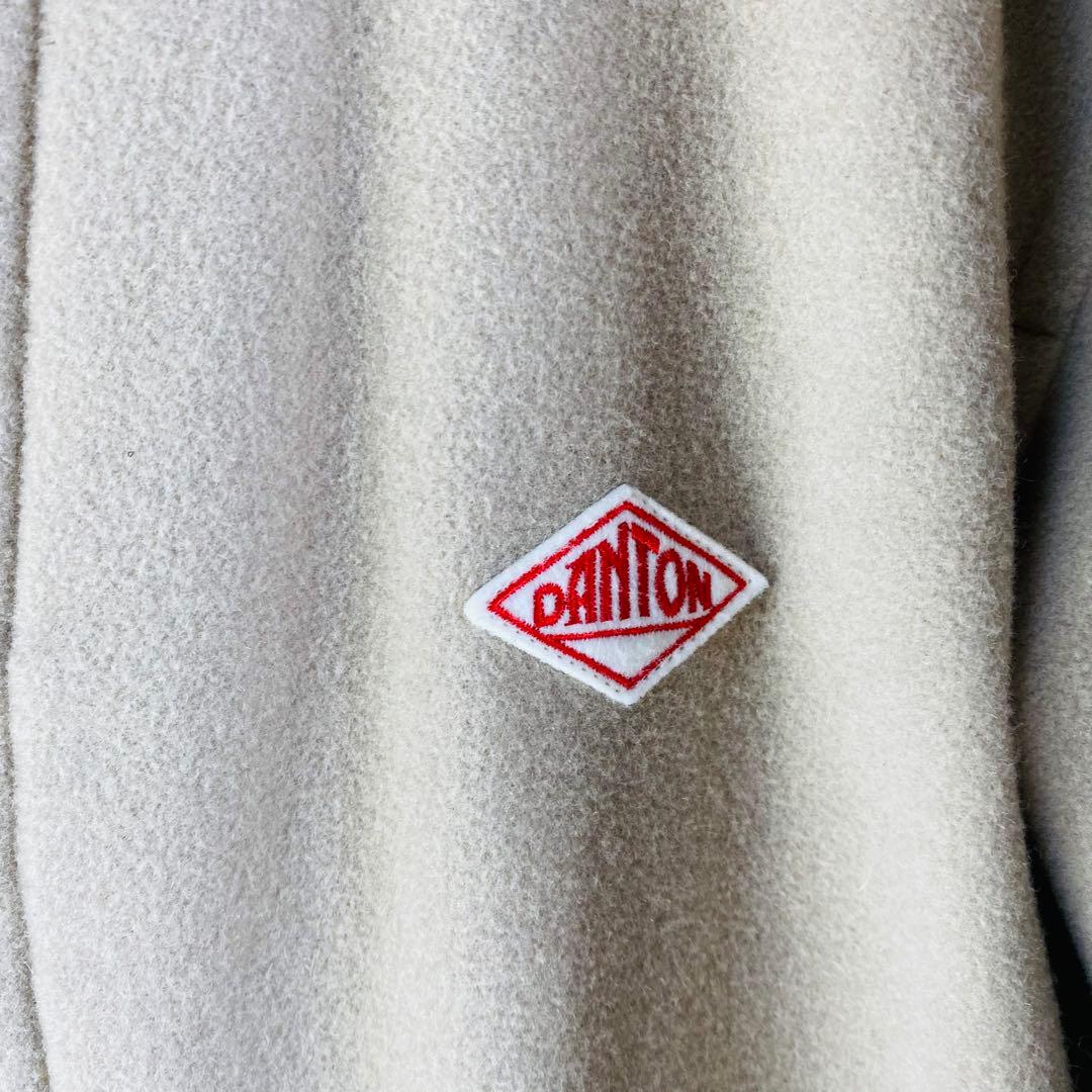 DANTON ノーカラージャケット 36 ベージュ