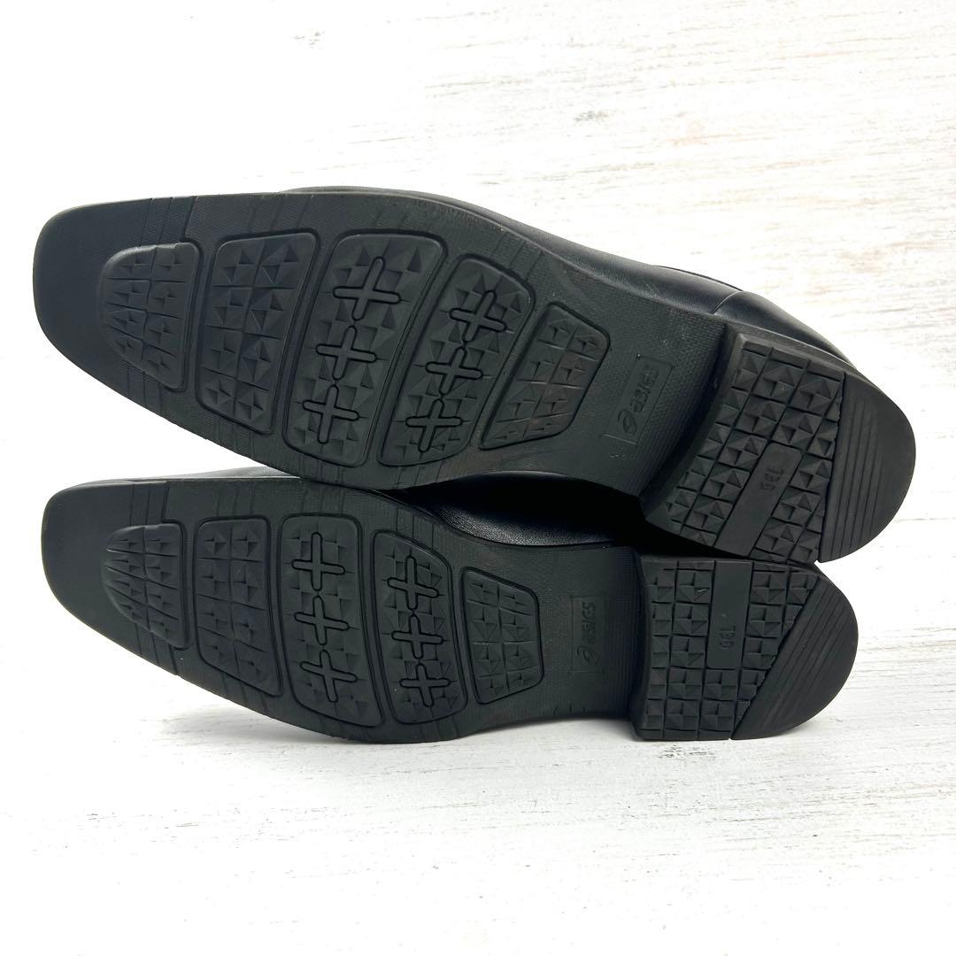 asics Runwalk ランウォーク スワールトゥシューズ 黒　26.5