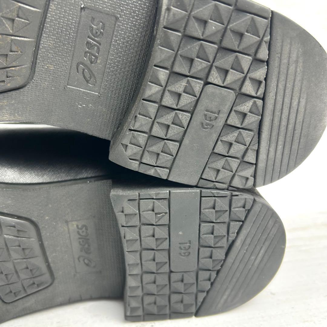 asics Runwalk ランウォーク スワールトゥシューズ 黒　26.5