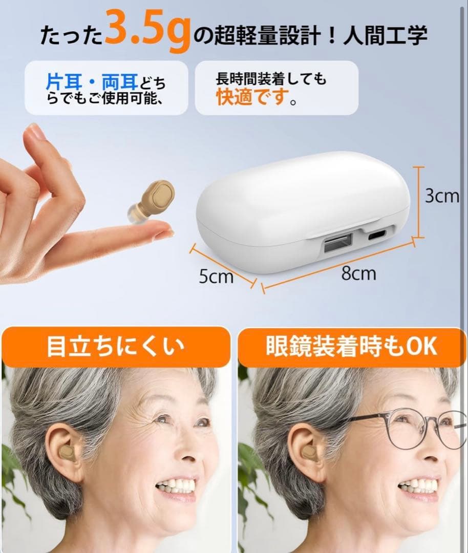 集音器 高齢者 【2025年革新型・4段階音量調整・簡単操作 】敬老の日 ギフト