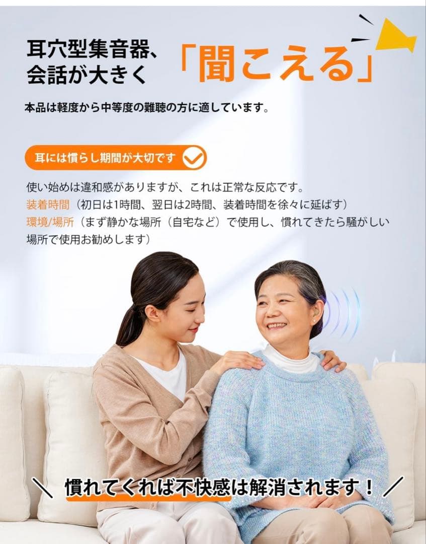 集音器 高齢者 【2025年革新型・4段階音量調整・簡単操作 】敬老の日 ギフト