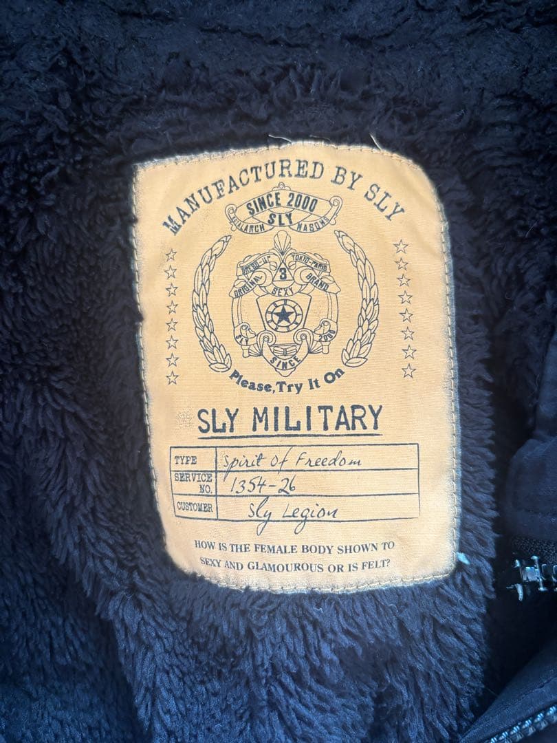 ファー付きモッズコート　黒