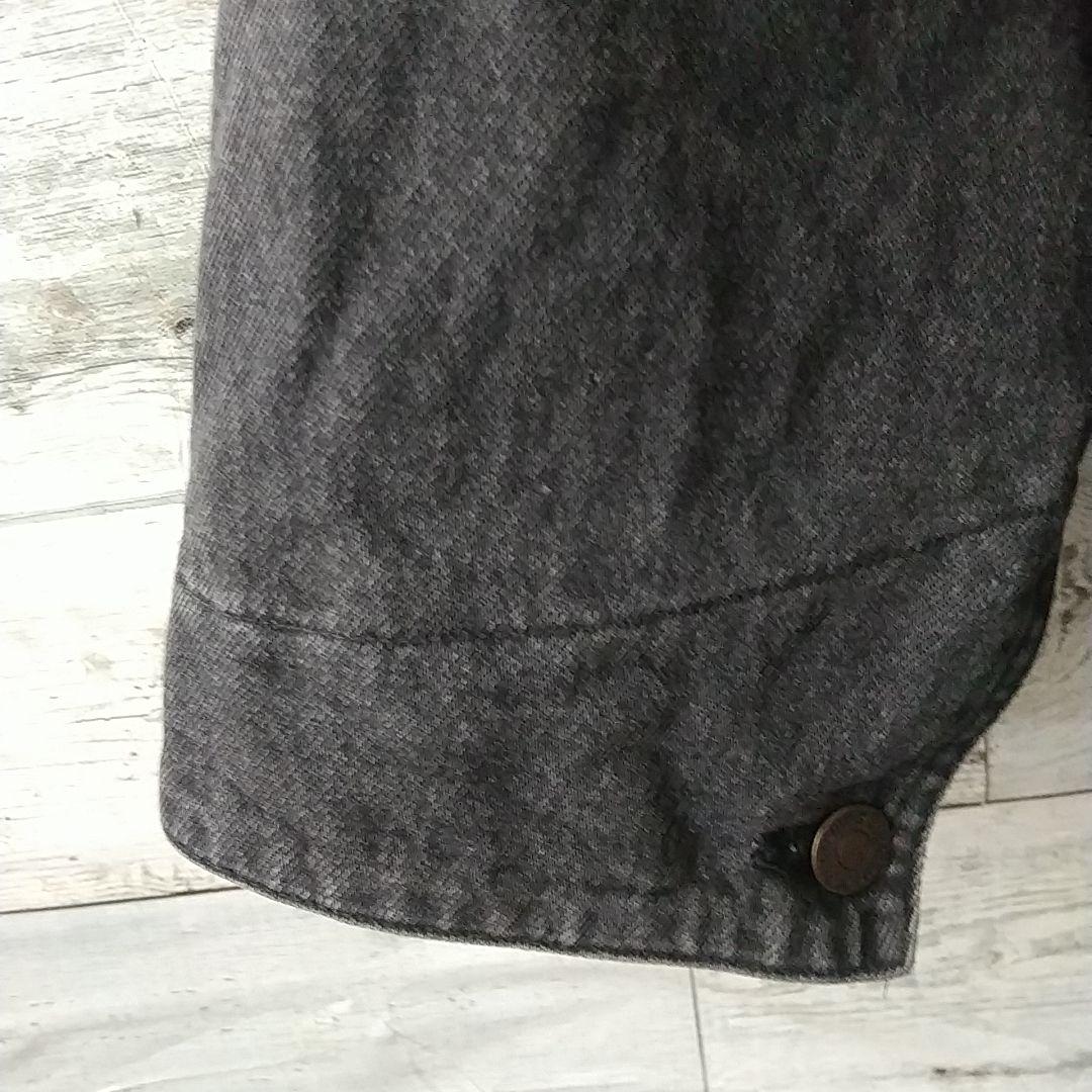 人気☆シュプリーム 刺繍ロゴ 襟切替 裏地チェック フード付 デニムジャケット