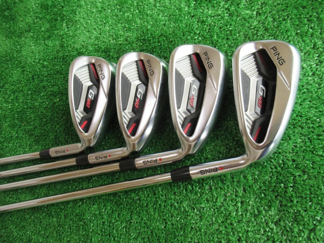 最終値下げ　名器　ピンG410 アイアン 7, 8, 9, W　４本　赤ドット