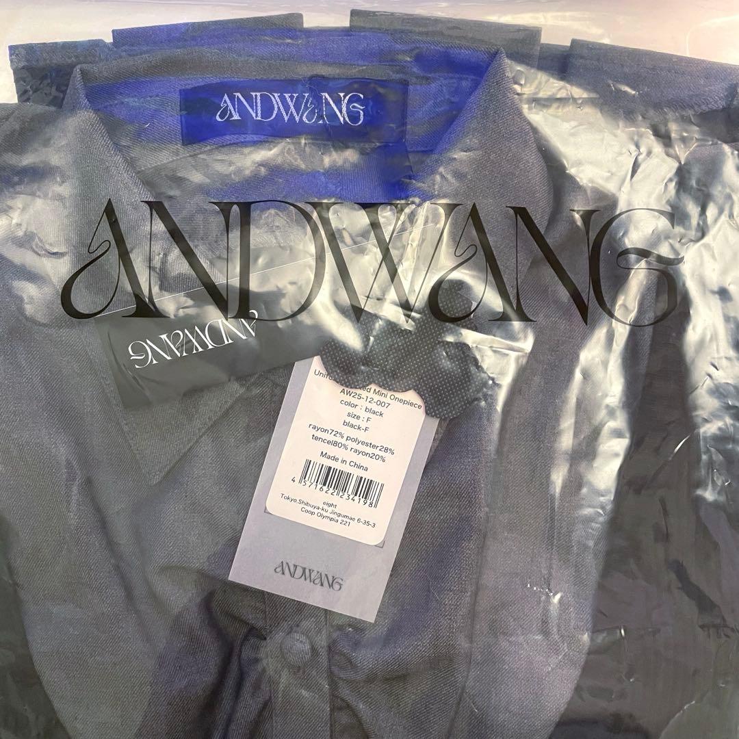 ワンピース ANDWANG Uniform pleated mini onepiece