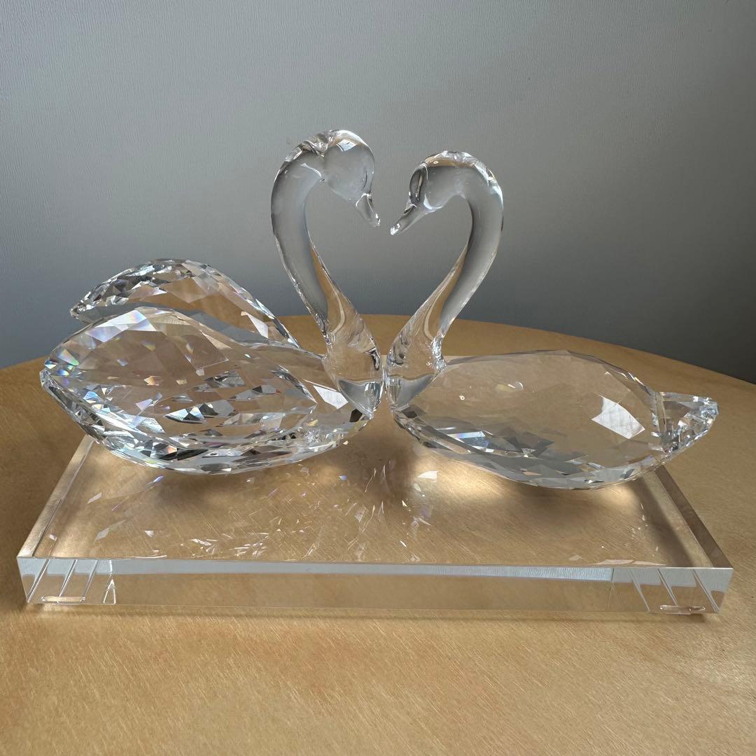 スワロフスキー ペアスワン 台付き 美品