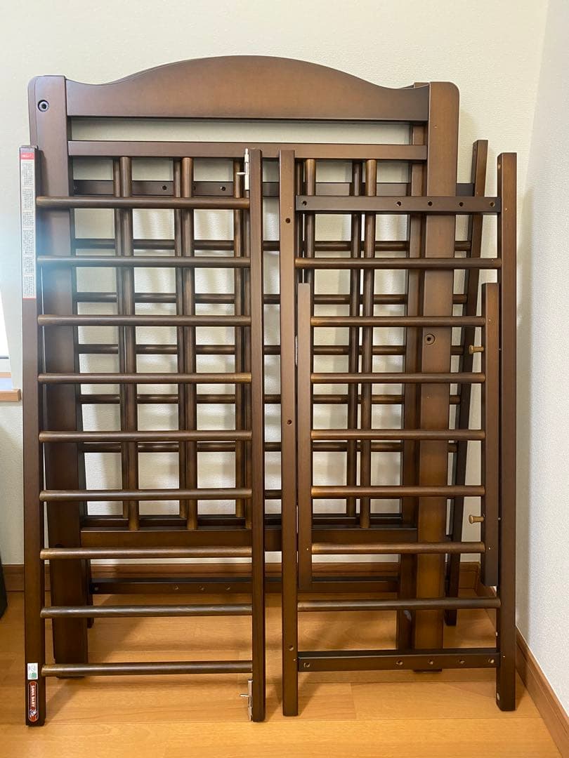 【美品】サワベビー　EASEすのこハイベッドミニ　ベビーベッド　日本木製