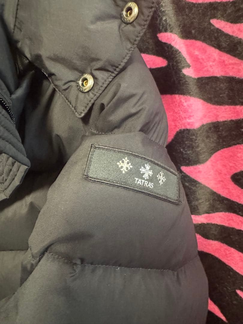 最安！TATRAS ブラック タトラスダウンジャケット フード付き03 Lサイズ