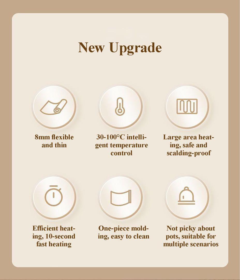 食器保温プレート 電気食品 ウォーミングトレイ 温度調節可能 全面高速加熱