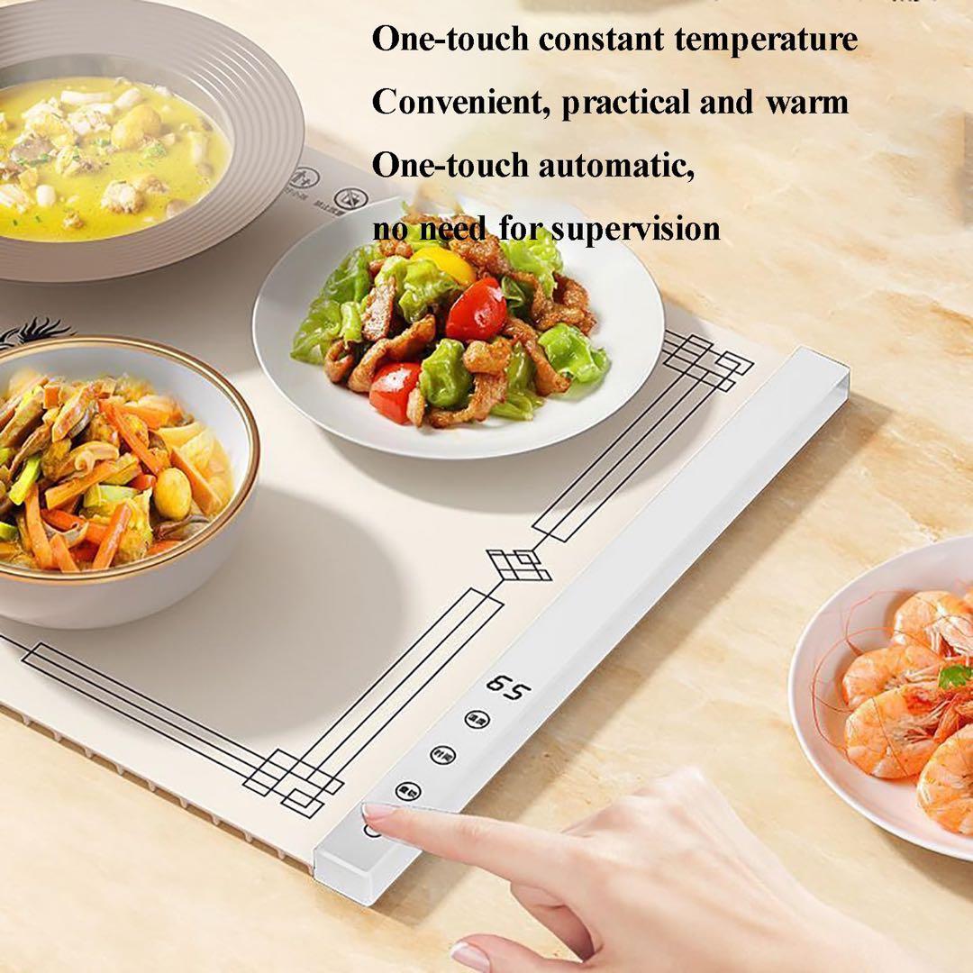 食器保温プレート 電気食品 ウォーミングトレイ 温度調節可能 全面高速加熱