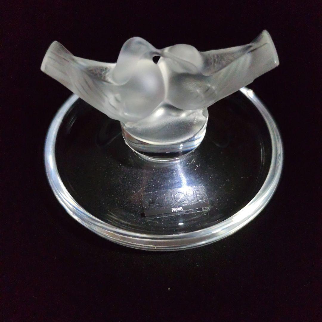 う*め様 フクロウと鳥のガラス置物セット　オパール セントグラス